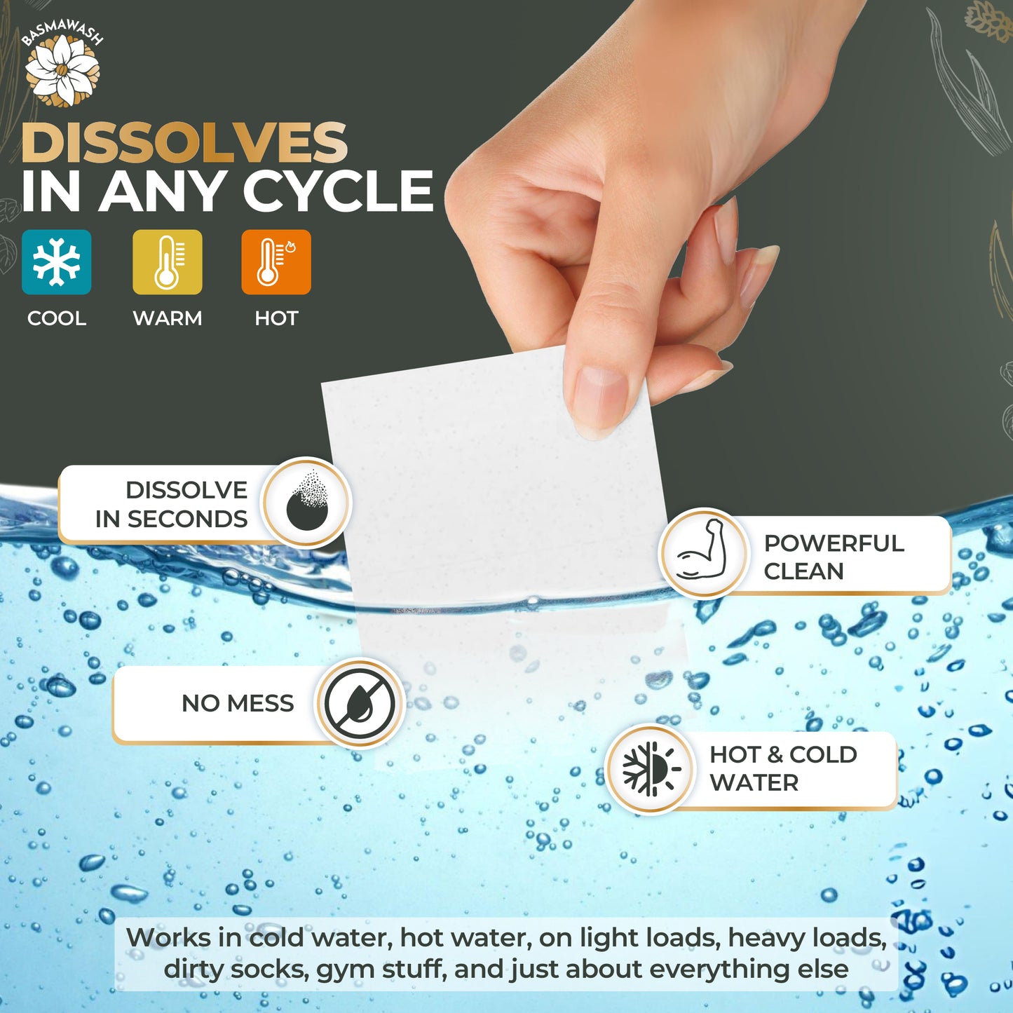 Aloe Vera & Tea Tree Oil 2-in-1 Laundry Detergent Sheets & Fabric Softener |Fragrance-Free, Hypoallergenic, Plant-Based, Eco-Friendly, Biodegradable, Deep Cleaning, Enzyme Powered, Baby Safe 50 Sheets
